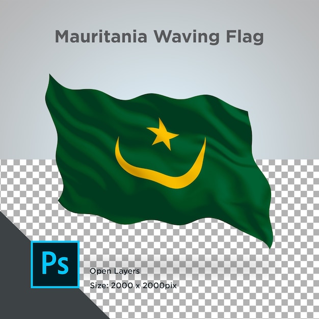 Drapeau De La Mauritanie Wave Design Transparent