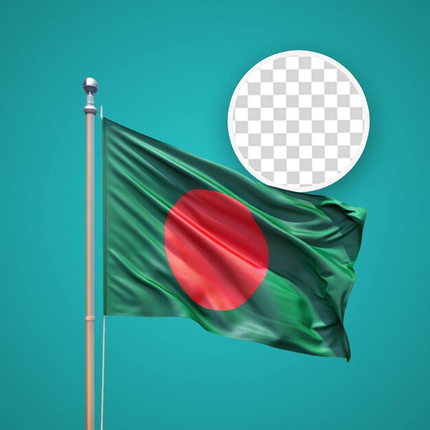 PSD drapeau national du bangladesh isolé