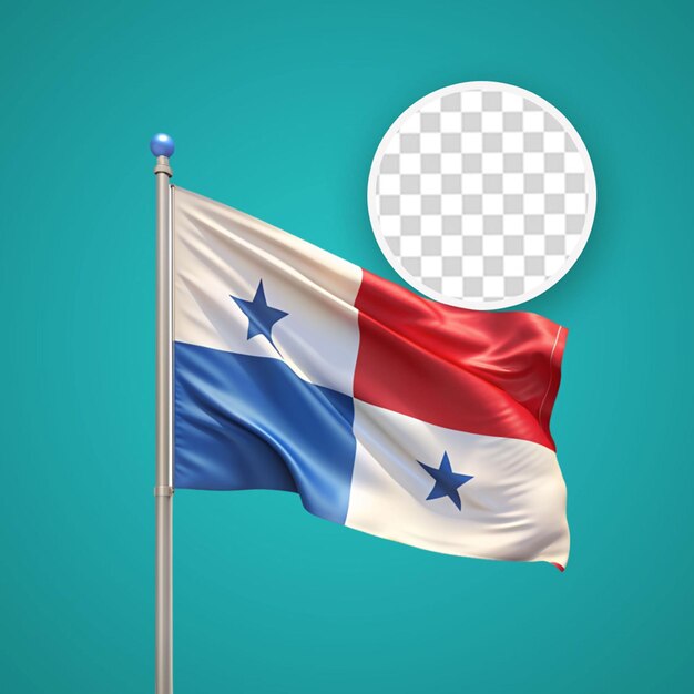 PSD drapeau national du panama isolé 3d