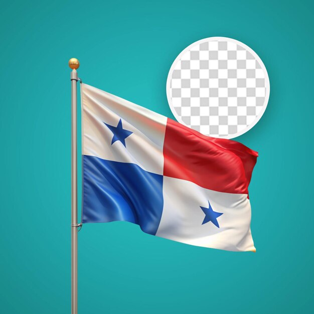 PSD drapeau national du panama isolé 3d