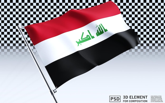 Le drapeau national de l'Irak