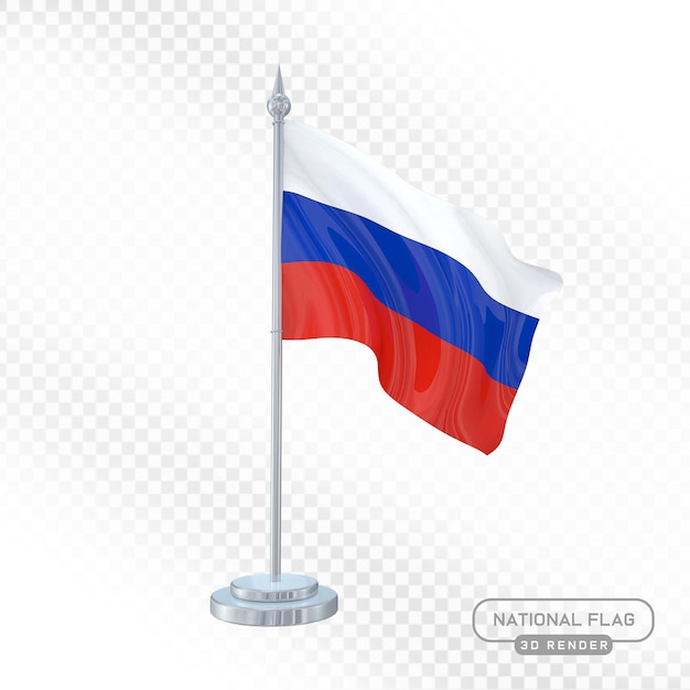 Le drapeau national de la Russie en 3D