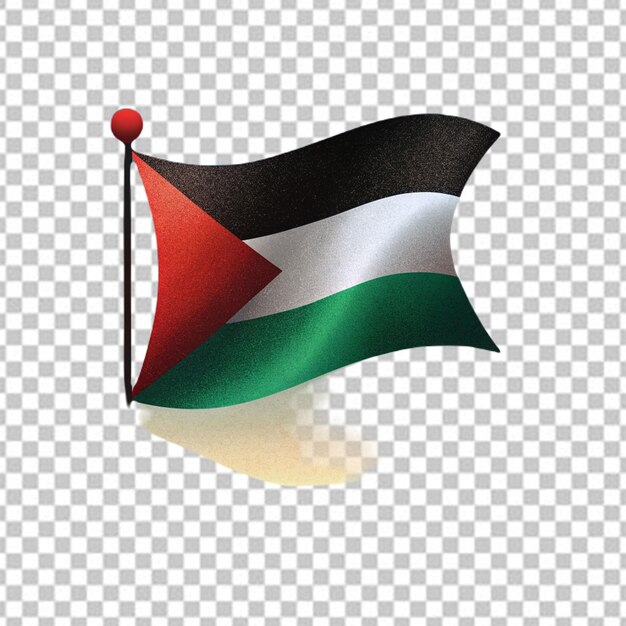 PSD drapeau de la palestine sur fond blanc