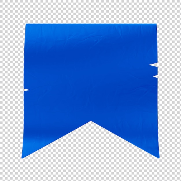 PSD drapeau en papier bleu 3d festa junina 3d brésil pour la fête de juin saint john sceau