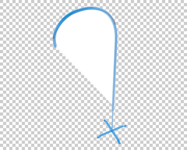 Drapeau De Plume Sur Fond Transparent Illustration De Rendu 3d