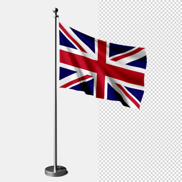 Un drapeau qui est sur un poteau avec un drapeau dessus
