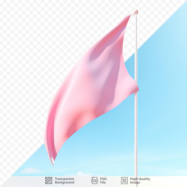 PSD un drapeau rose avec le mot « bébé » dessus.