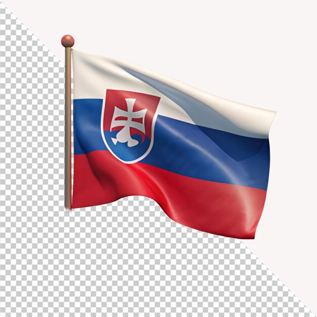 PSD drapeau de la slovaquie sur un fond transparent