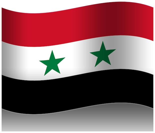 PSD le drapeau de la syrie en 3d