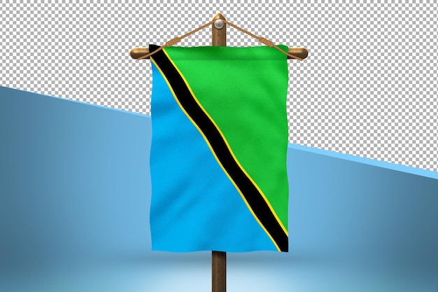 Drapeau De La Tanzanie Hang Flag Design Background