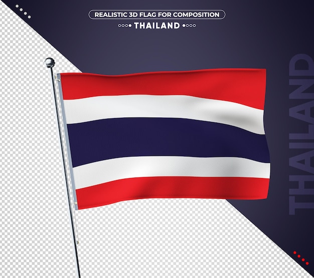 Drapeau De La Thaïlande Avec Une Texture Réaliste