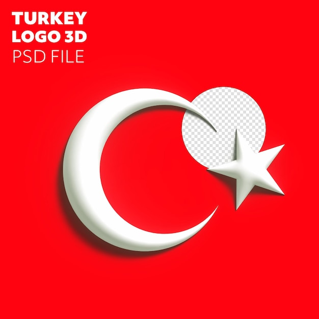 PSD drapeau turquie 3d