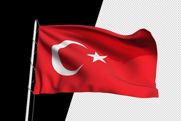 Le drapeau de la Turquie est une maquette png.