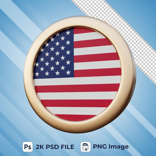 Drapeau USA 3D