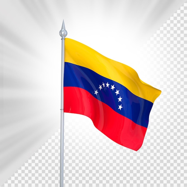 PSD drapeau venezuela rendu 3d