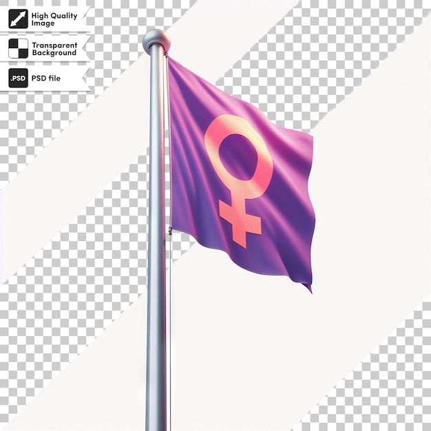 PSD un drapeau violet avec un drapeau pourpre dessus.