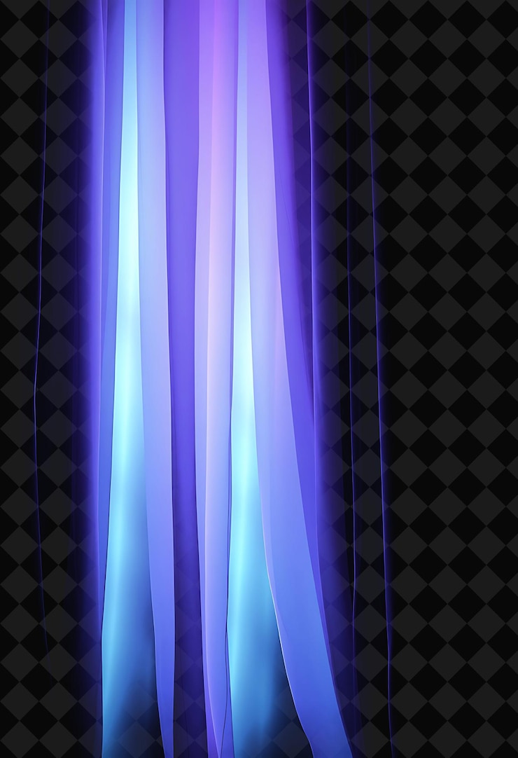PSD drapery aurora hanging pieghe di luce che assomigliano a tende glo y2k inspiredwing softly deep viol