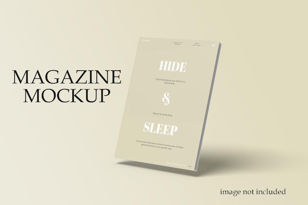 Draufsicht a4 minimalistisches magazin premium mockup psd premium