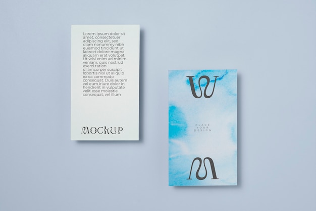 Draufsicht auf Studio-Briefpapier