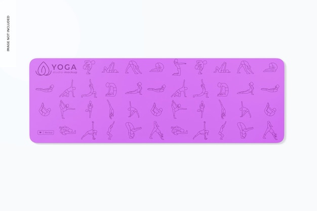 Draufsicht der Yoga-Matten-Mockup