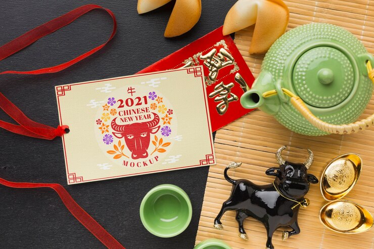 Draufsicht des chinesischen Neujahrsmodells