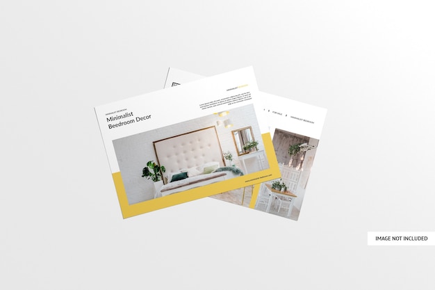 Draufsicht Flyer Mockup
