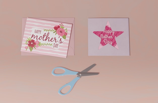 Draufsicht Muttertagsgrußkarte