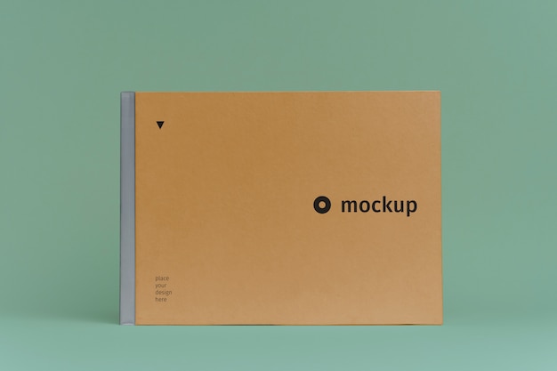 Draufsicht über das Mockup-Design des Markenbuchs