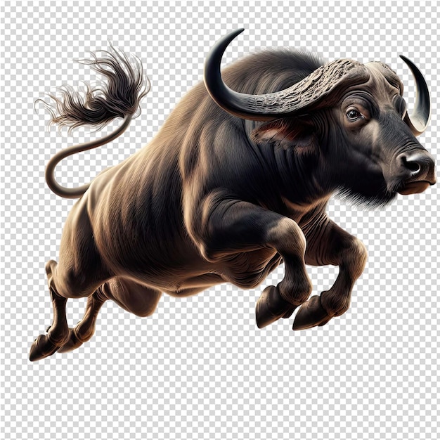 PSD a drawing of a bull with horns and horns