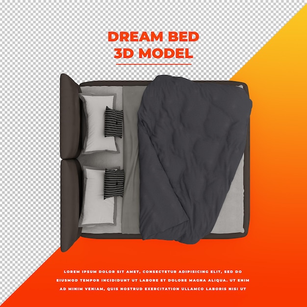 Dream Bed 3d modelo aislado