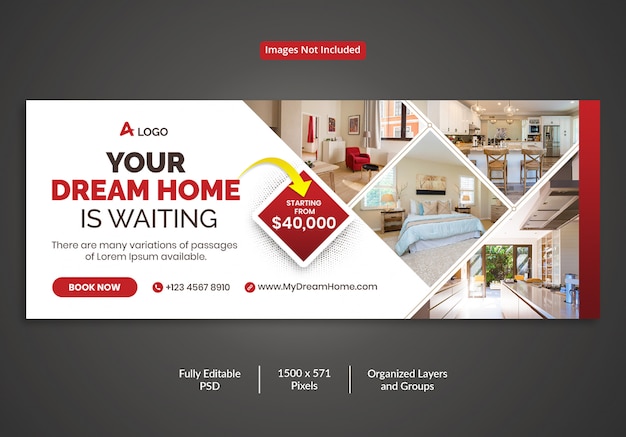 Dream Home For Sale Real Estate Facebook Timeline Cover Template