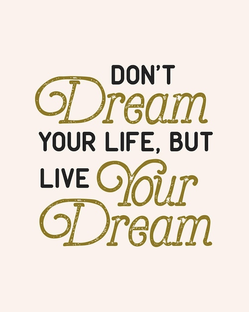 Dream Quotes Typografie Design Instagram-Post-Vorlage