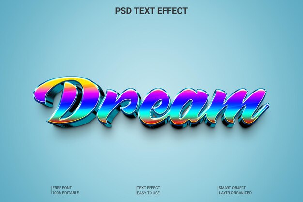 PSD drehbearbeitbarer 3d-text-effekt