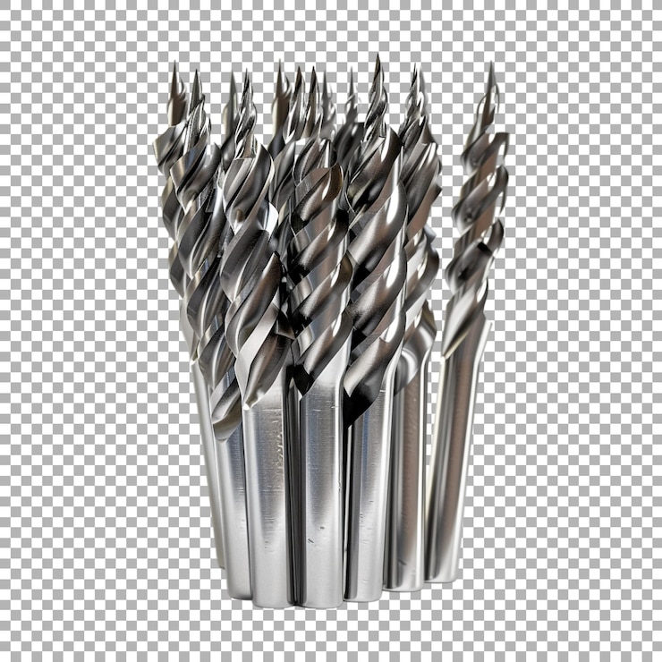 PSD drehen sie das bohrgerät auf den durchsichtigen hintergrund, den ai erzeugt