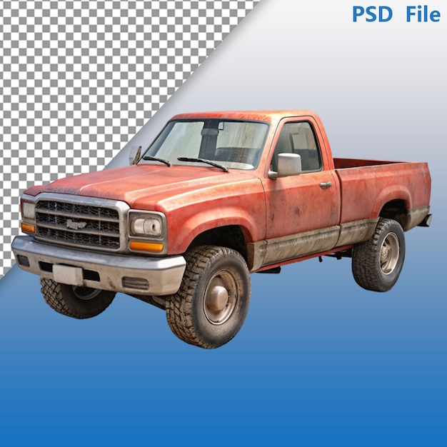 Drei-D-Illustration eines mittelgroßen modernen Pickup-Trucks