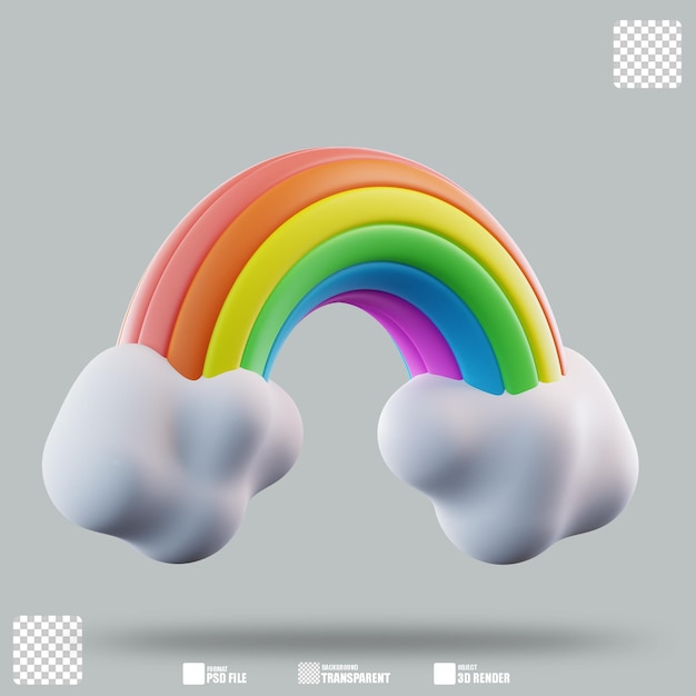 Drei-Dimensional-Illustration Valentins-Regenbogen 2