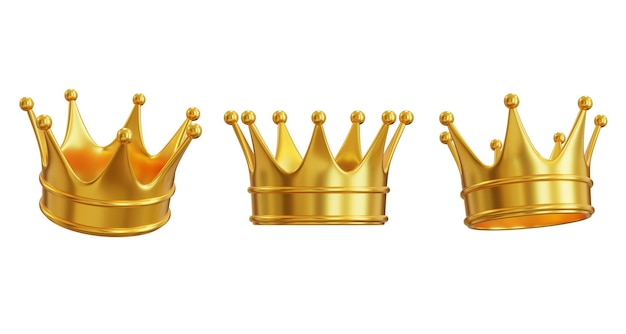 Drei goldene Kronen, Symbole für Königlichkeit und Reichtum