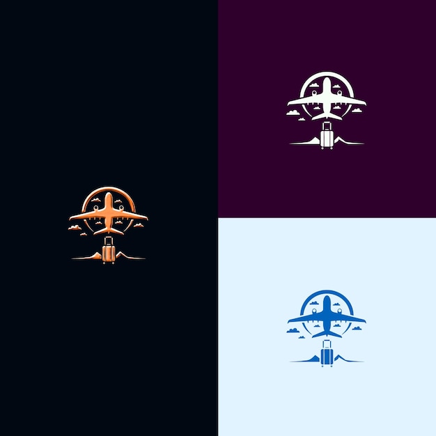 PSD drei logos in verschiedenen formen und größen, eines mit blauem und weißem hintergrund