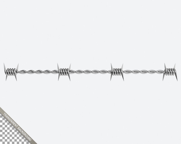 Dreidimensionale Darstellung von Stacheldraht