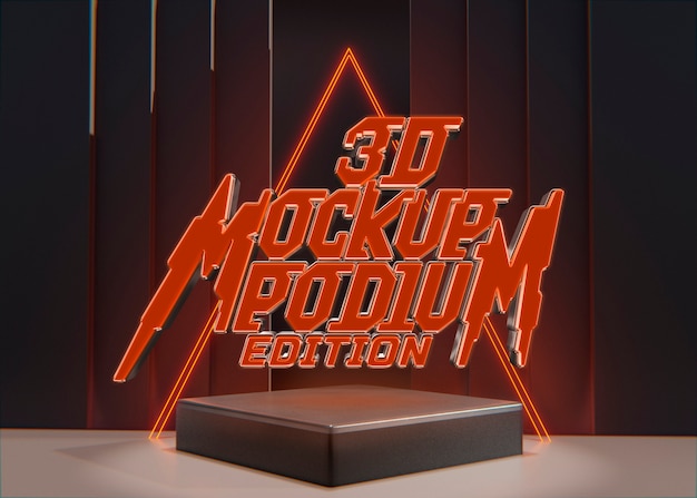 Dreidimensionale Technologie-Mock-up-Podiumsanzeige