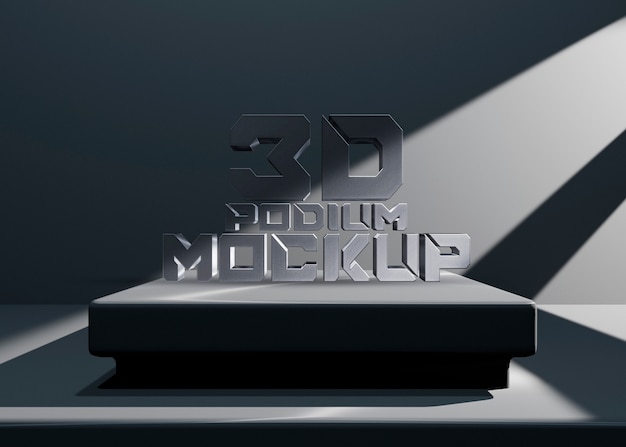 Dreidimensionale Technologie-Mock-up-Podiumsanzeige