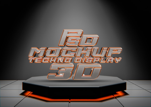 Dreidimensionale Technologie-Mock-up-Podiumsanzeige