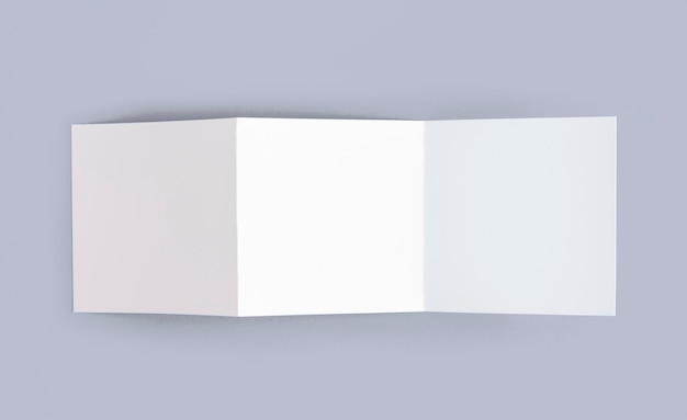 Dreifach gefaltete Broschüre-Mockup gedruckte Materialien