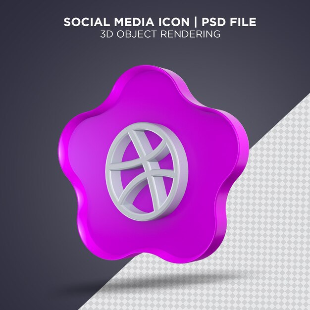 dribbble icon shape star 3d premium file psd