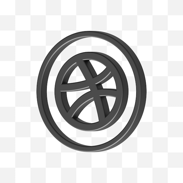 Dribbble icona 3D dei social media