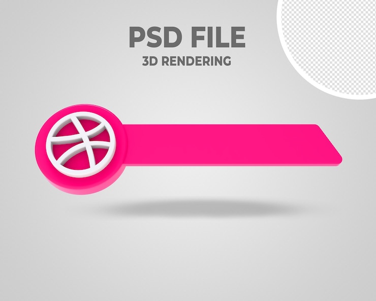 PSD dribbble lower third banner estilo 3d