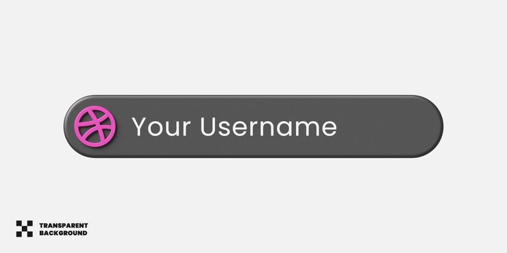 PSD dribbble social media lower third template design in 3d render