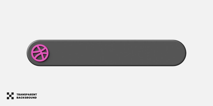 PSD dribbble social media vorlagendesign im unteren drittel in 3d-rendering