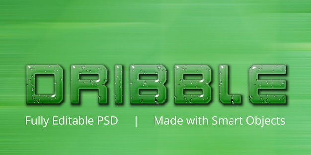 Dribble Text Style Effect