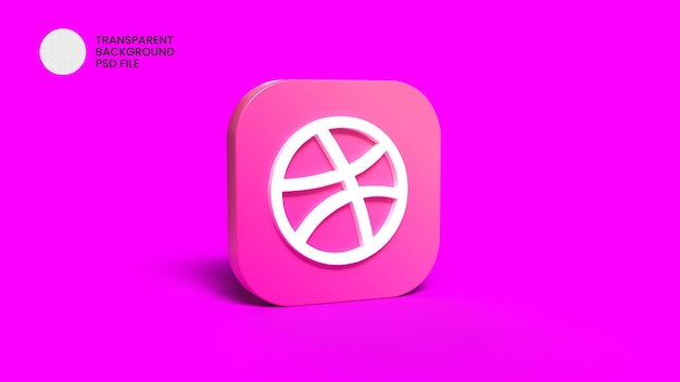 Dribbling-Social-Media-Symbol rendern 3d